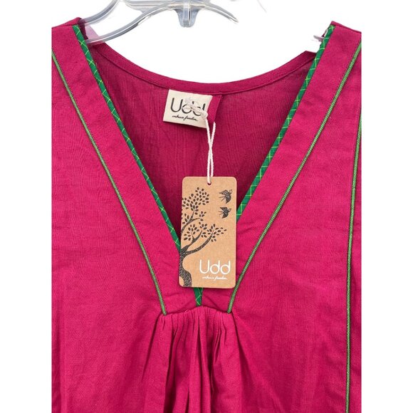 UDD Hot Pink Anarkali Womens size M Medium Kaftan Dress - Picture 3 of 16